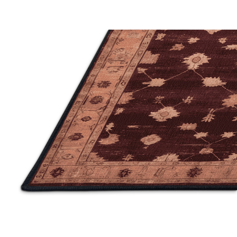 Tapis noir surteint lavable à la machine, Rectangle 8 pi x 12 pi