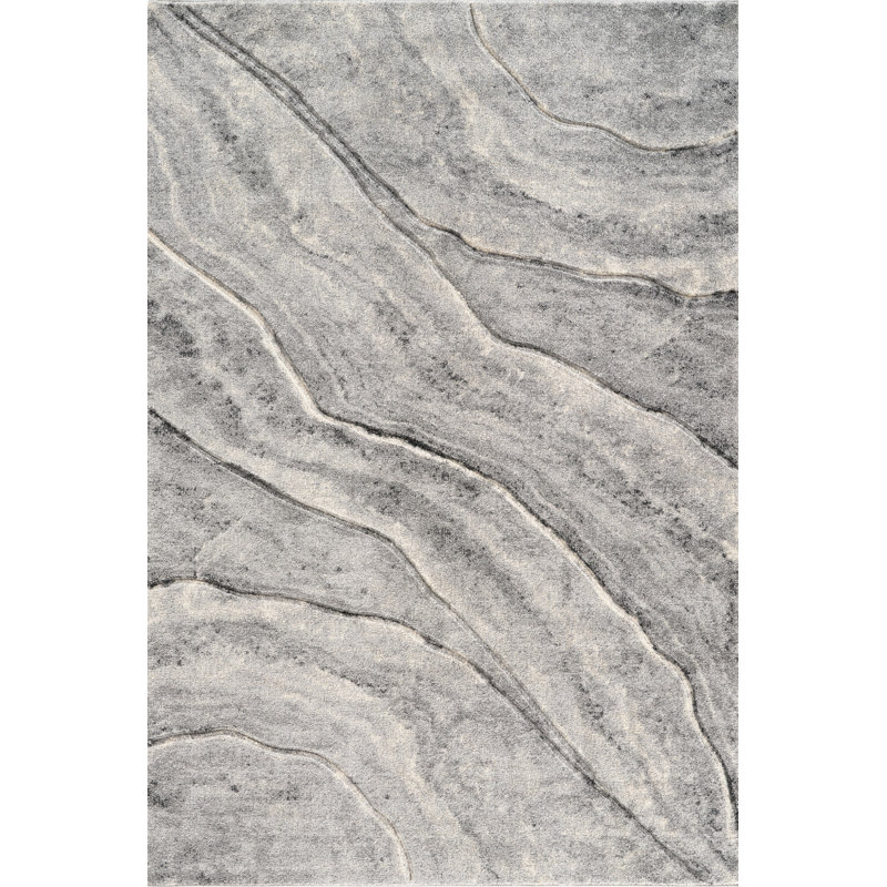 Caylyn Geometric Shapes Area Rug, GREY, 160 x 230 cm (Rectangular)