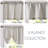 Linen Striped Valance for Windows Farmhouse Double Layered Valance for Kitchen Bathroom RV Rod Pocket-2096799197