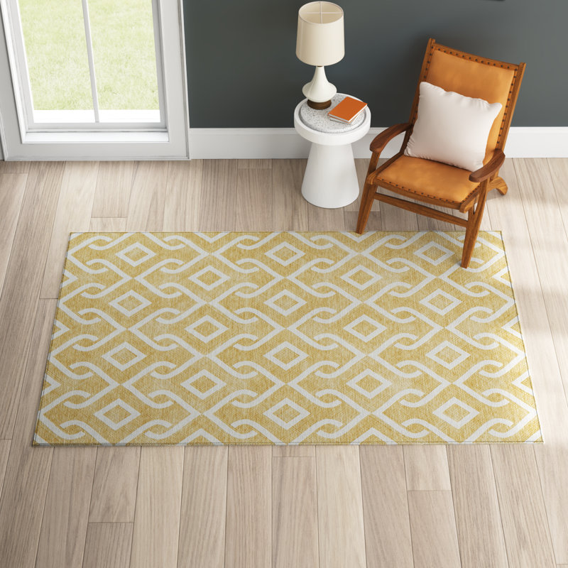 Tapis intérieur / extérieur Felisa avec envers antidérapant, Rectangle 5 pi x 7 pi 6 po