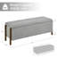  Banc de rangement rembourré 48 po avec pieds en bois massif 48 po-1883371493