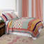 Ensemble de courtepointe en microfibre beige / rouge-1084886227