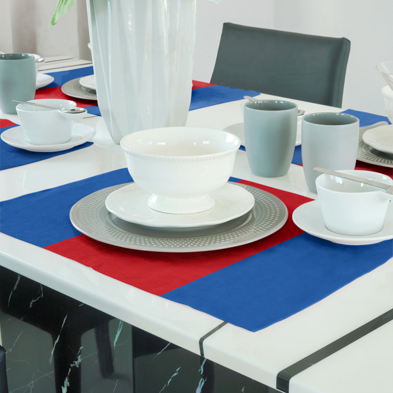 Récapitulatif de 18 po Kansas, Bleu / Rouge, Polyester sergé