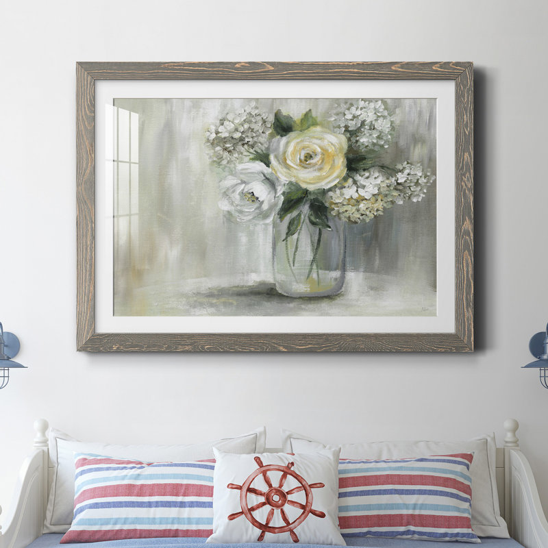 «Summer Nuance II» par J Paul, reproduction d'art sur papier encadrée, H 31,5 po x l 23,5 po x P 1,5 po, Gris