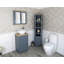 Slimline Compact 515mm Free-standing Cloakroom Vanity Unit-2062904564