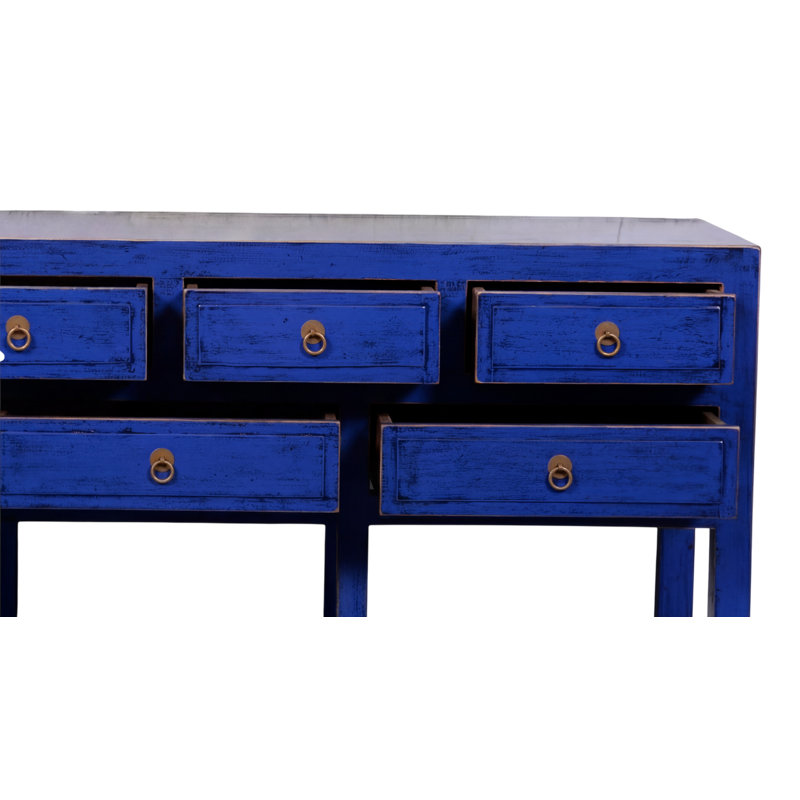 Annegreet 152cm Console Table, Peacock Blue