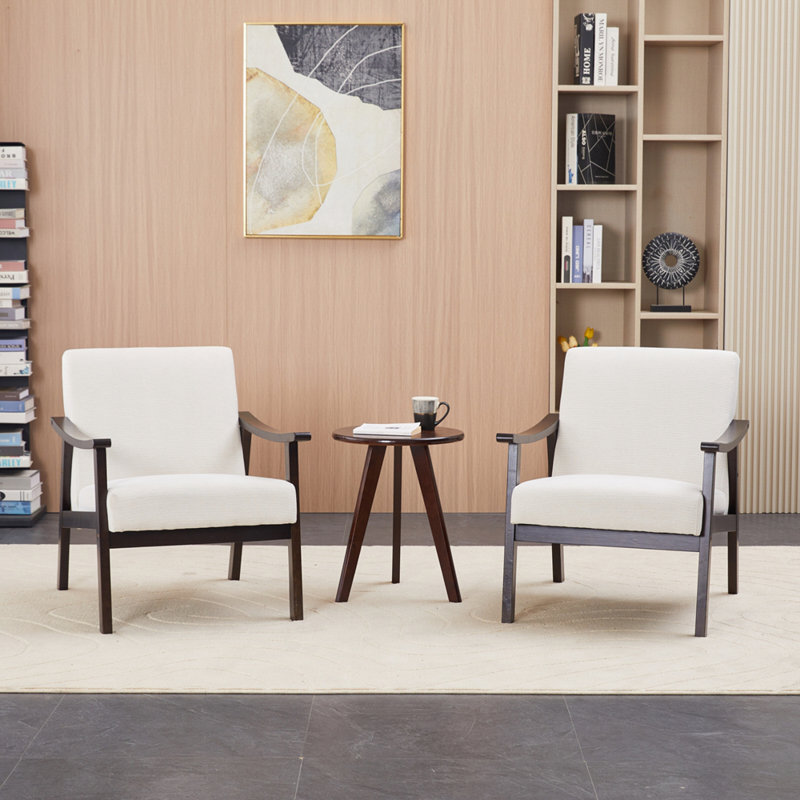 Fauteuil moderne d'inspiration médiévale avec dossier haut, Blanc ancien