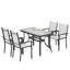 Steel Patio Dining Set Table,