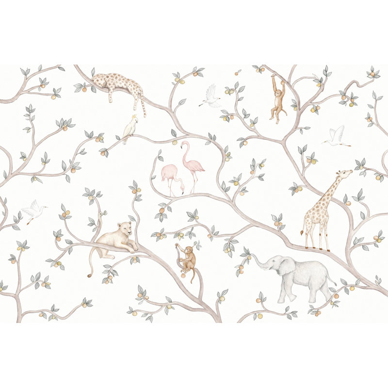 Papier peint blanc sur fond blanc, 140 po x 108 po, Non tissé
