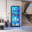 Vitrine vitrée de 170 cm de haut avec éclairage à capteur RVB, armoire de rangement verrouillable à 4 niveaux-1922178594