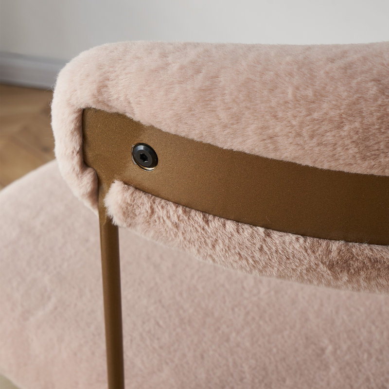 Chaise de bureau pivotante Milahni, Rose