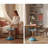 Modern Metal Round Tray Side Table With Pedestal Base-1341089574