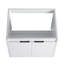 Meuble-lavabo de 60 po avec lavabo en résine, portes à fermeture douce et armoire à 1 côté, montage flottant, blanc brillant, contreplaqué (emballage KD) - 24 po x 2 + 12 po