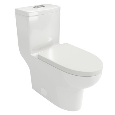 One Piece Ceramic Bathroom Toilet - Siphon Flushing, Hygienic Flush Modern Dual Flush, Stylish And Functional