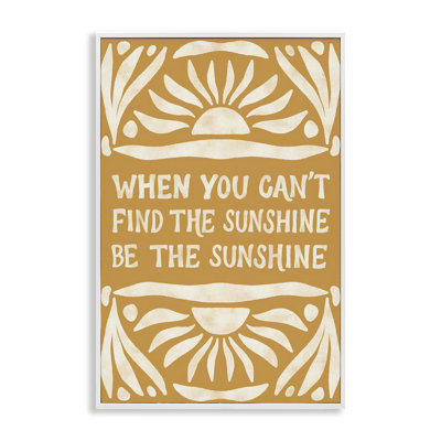 Boho «Be The Sunshine», estampe numérique par Amanda Houston