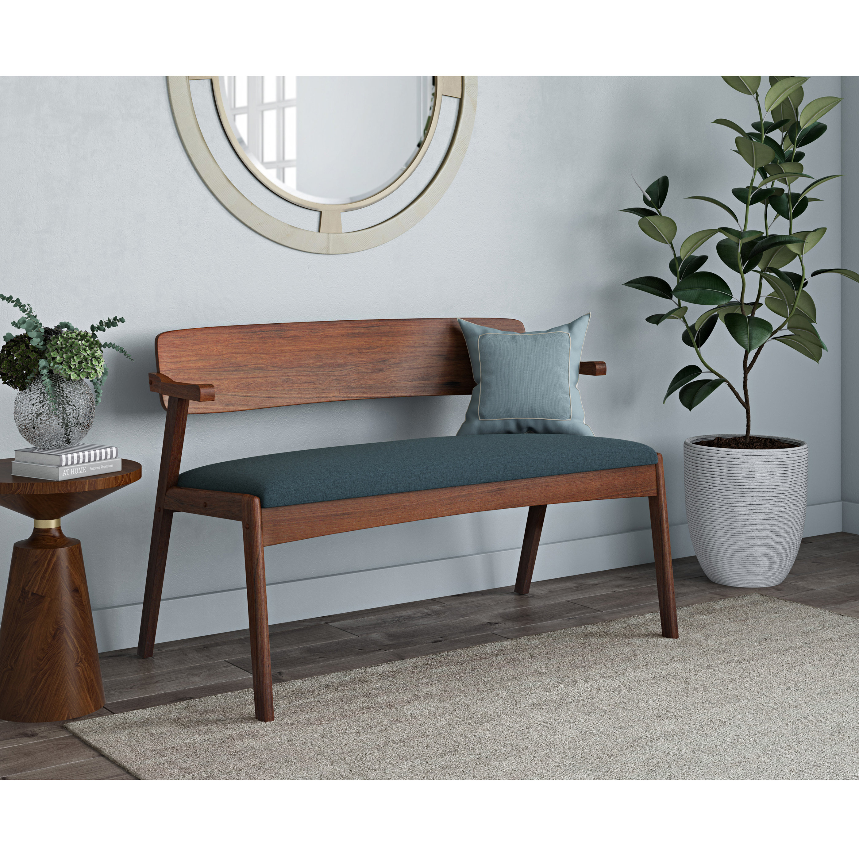 Mercury Row® Veronica Polyester Upholstered Bench & Reviews Wayfair