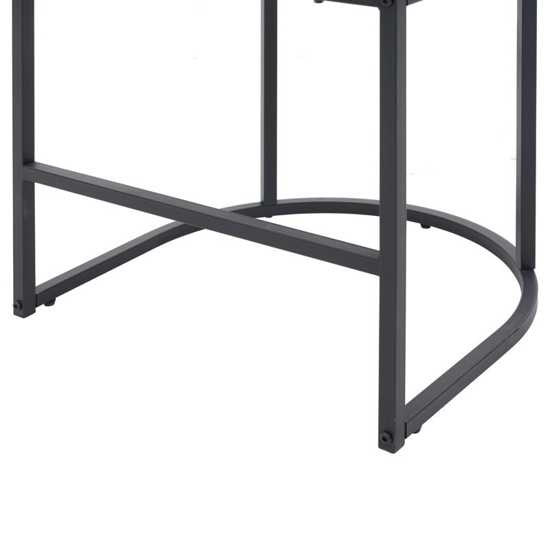 Tabouret de bar 26 po, Camel Seat/Black Frame, 1