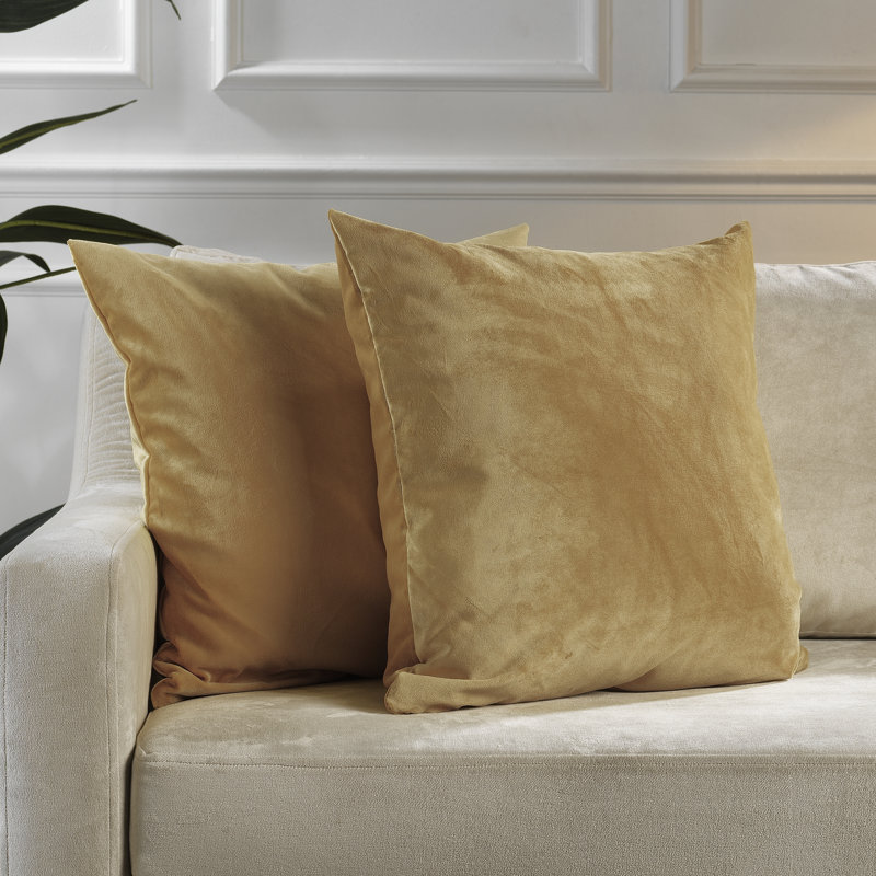 Matte Velvet Pillow Cover, 22" x 22", 60 Sepia