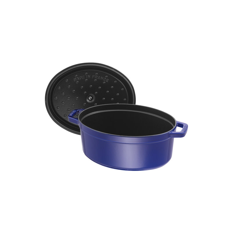STAUB Oval Cast Iron Cocotte, Dark blue, 33cm