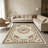 1PC Vintage Rose Floral European Ornate Scrollwork area rugs for Living Room, Soft and Comfortable, Suitable for all seasons, easy-to-maintain, machine washable Indoor floor mat, Under Table Farmhouse suitable for dining room, bedroom, kitchen,-129131892