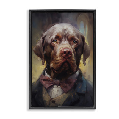 Dog in Timeless Suit Fashion Floating Frame, design by Wumples