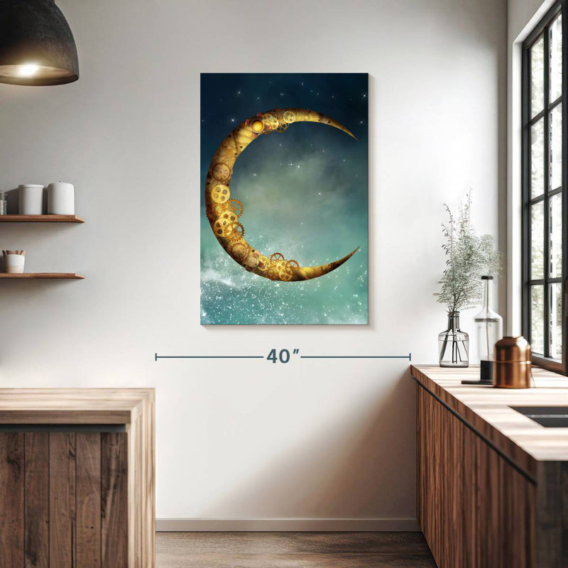 Oberle Steampunk Moon, 39" H x 26" W