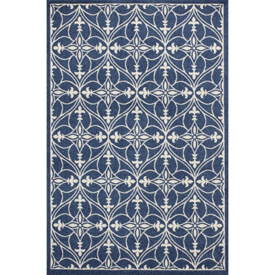 Aasto Blue and Ivory Area Rug