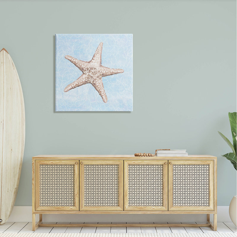 Art mural détaillé sur toile d'étoile de mer par Diannart, H 30 po x l 30 po x P 1,5 po