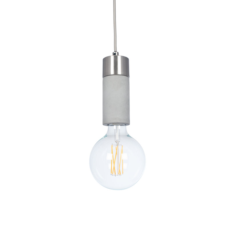 Cuccia 1 - Light Bulb Pendant, Grey/Chromed