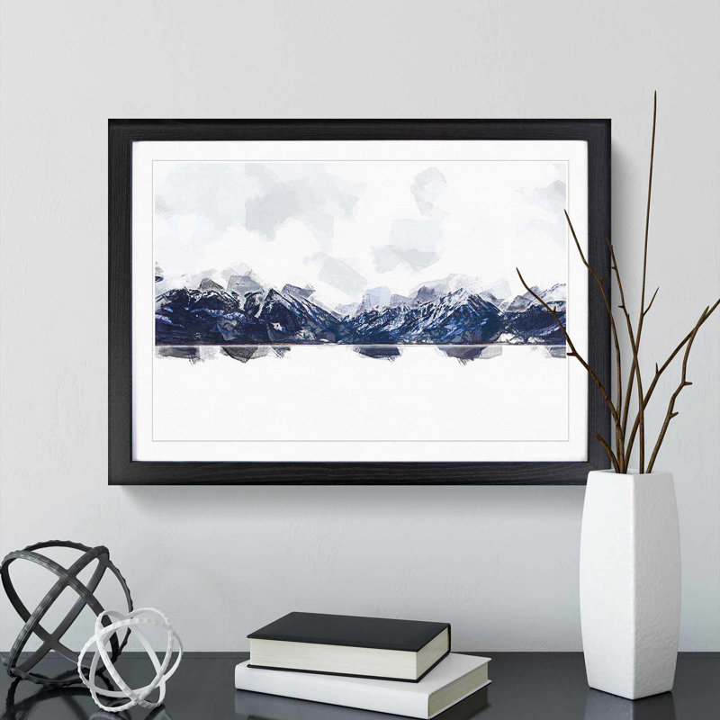 The Rocky Mountains in Colorado in Abstract - Picture Frame Graphic Art Print, 40cm H x 60cm W x 2cm D, Black