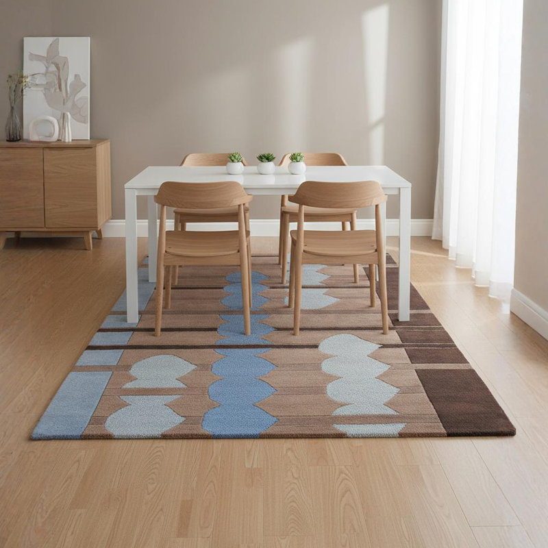 Avalisa Brown/Green Area Rug, Rectangle 2' x 3',  Brown/Blue