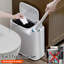 Ensemble de poubelle de salle de bain et de brosse de toilette JOYBOS avec 48 têtes de recharge jetables, poubelle mince à couvercle escamotable 2 gallons pour salle de bain et véhicule récréatif