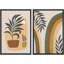 Mid Mid Century Modern Boho IDEA4WALL, ensemble d'art mural sur toile encadré Mid-Century-70183764-70183762