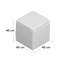 40cm Wide Square Striped Cube Ottoman with Storage