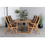 Zulma 6 - Person Acacia Solid Wood Dining Set
