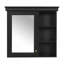 Armoire à pharmacie de salle de bain avec miroir 30 po x 28 po, armoire à miroir murale avec rangement, armoire de rangement noire au-dessus de la toilette pour salle de bain