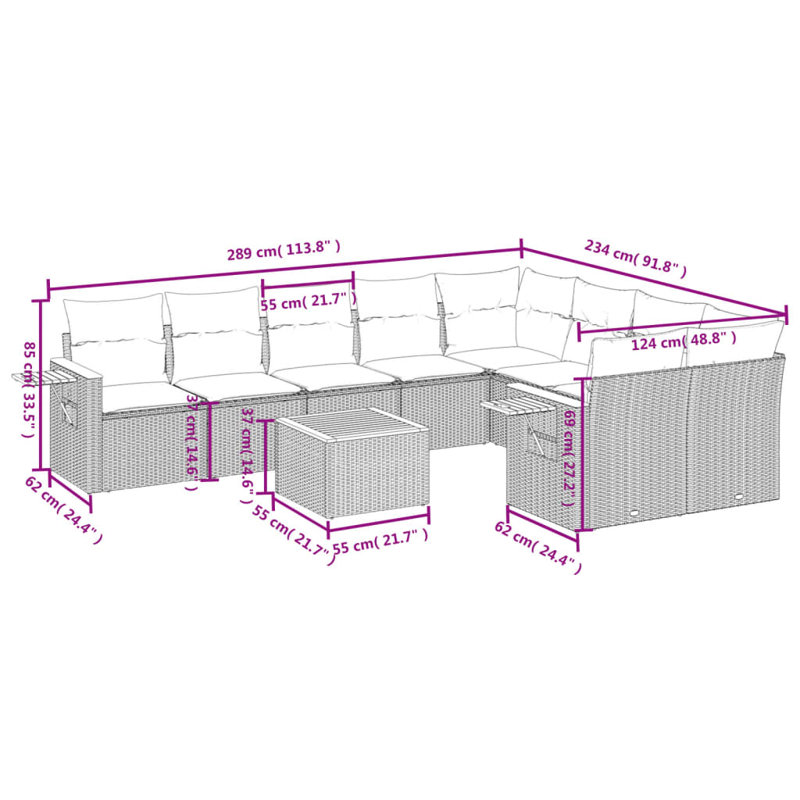 Vidaxl Garden Sofa Set