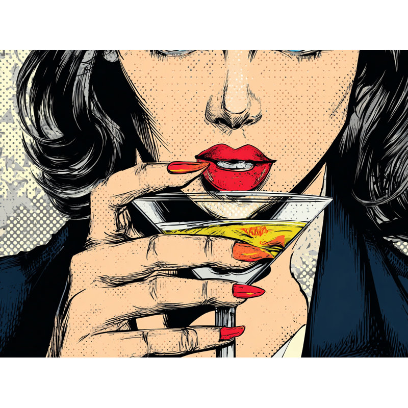 «Cocktail Moment», art mural sur toile tendue, H 12 po x l 16 po x P 1 po