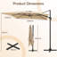 294cm X 294cm Rectangular Cantilever Parasol