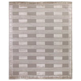 Metro-Velvet Geometric Area Rug in Light Brown/Gray
