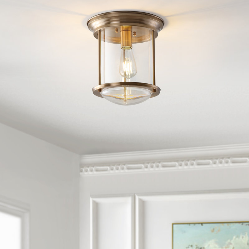 Plafonnier encastré 1 lumière 10,25 po Cazares, Laiton doré