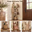 Solid Wood Freestanding 9 - Hook Coat Rack