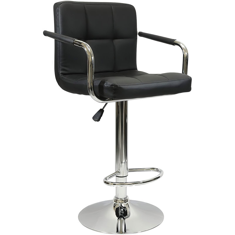 Tabouret pivotant à hauteur réglable, Noir