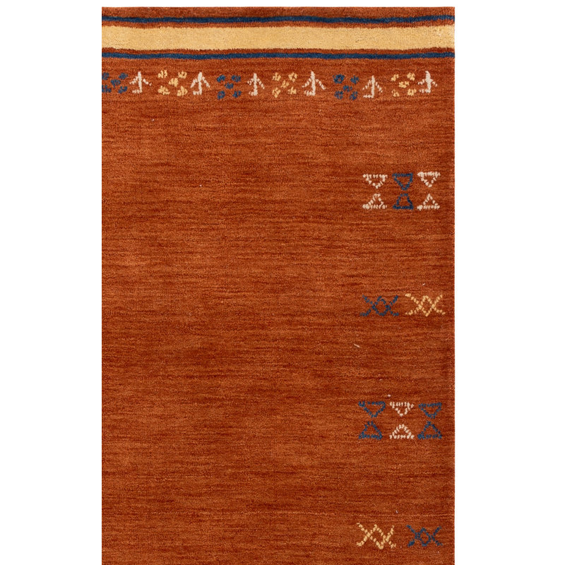 Tapis d'intérieur en laine tissé à la main Himalaya, Rectangle 4 pi 0 po x 6 pi 0 po