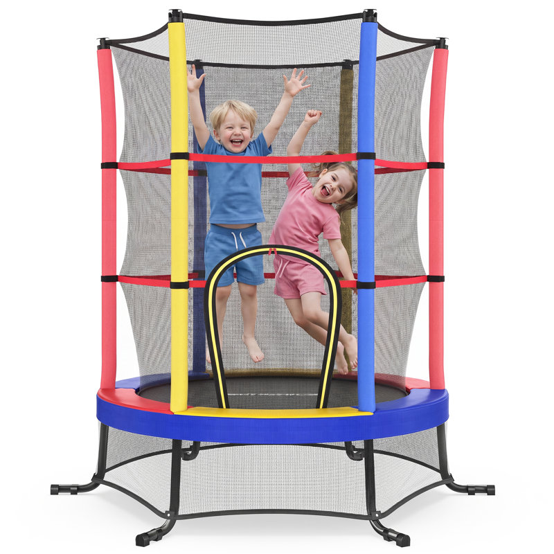 LEDREM in. Round Fitness Trampoline, Multicolour