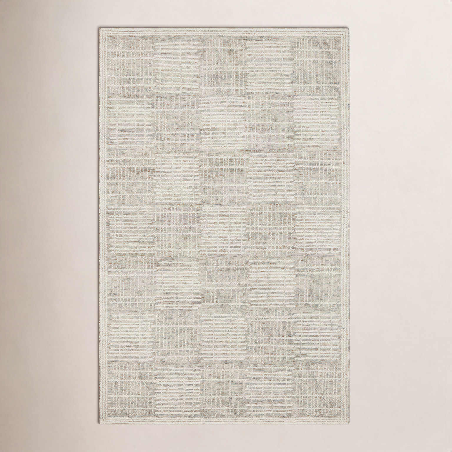 Dowell Hand-Woven Geometric Wool Rug, Rectangle 3'6" x 5'6"