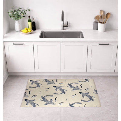 Koi Fish Low Profile Kitchen Mat