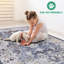 Tapis bleu pour la chambre à coucher - Tapis durable sans taches-260685291