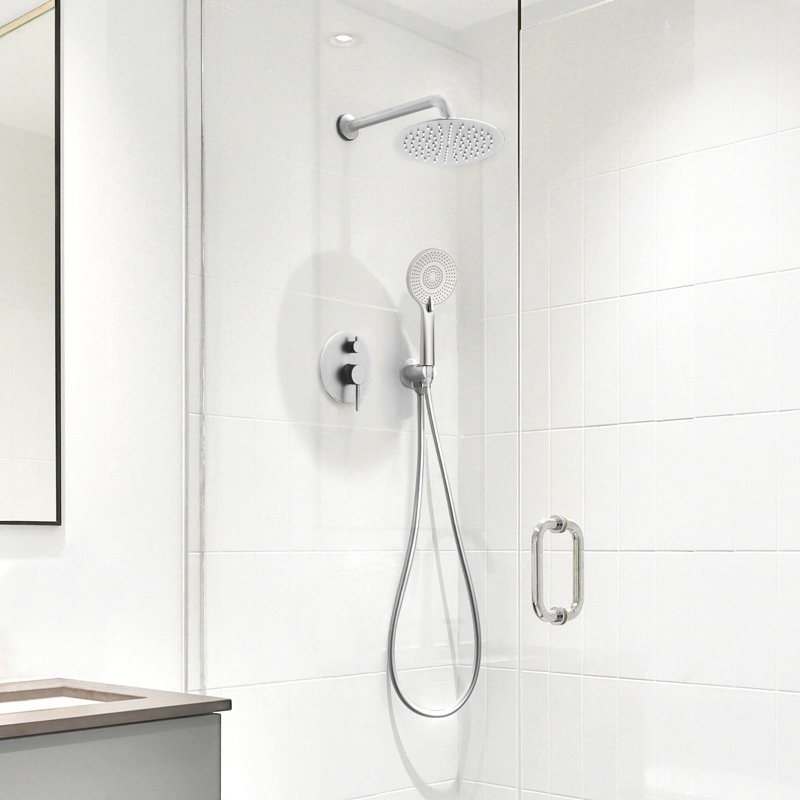 Shower Faucet with Rough in-Valve, Nickel brossé