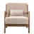 Hertford 26" Wide Mid Century Upholstered Solid Wood Accent Chair with an Extra Pillow-88837588